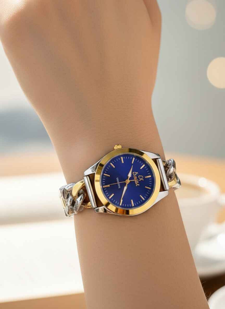 Caslex BK954 Women’s Watch Golden Blue - Image 2