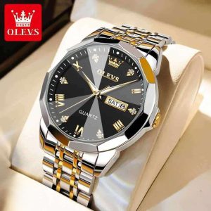 OLEVS 9931 Golden Black Man’s Watch