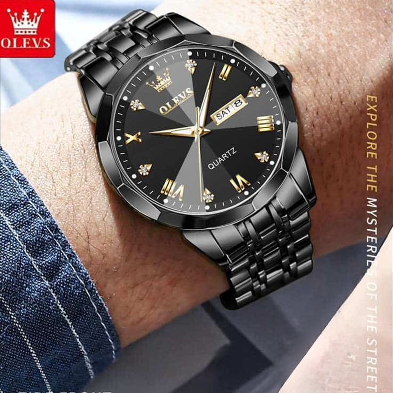 OLEVS 9931 Full Black Man’s Watch - Image 2