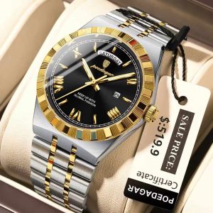 Poedagar 675 Black-Gold Men’s Watch