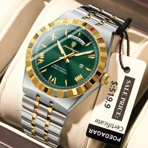 Poedagar 675 Golden Green Men’s Watch