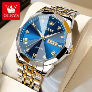 OLEVS 9931 Golden Blue Men’s Watch